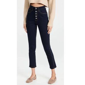 WeWoreWhat The Danielle High Rise Vintage Straight Jeans Size 25 Dark Blue